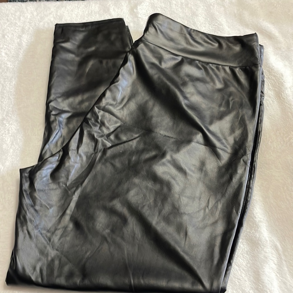 Bae City Black Faux Leather/Vinyl Pants